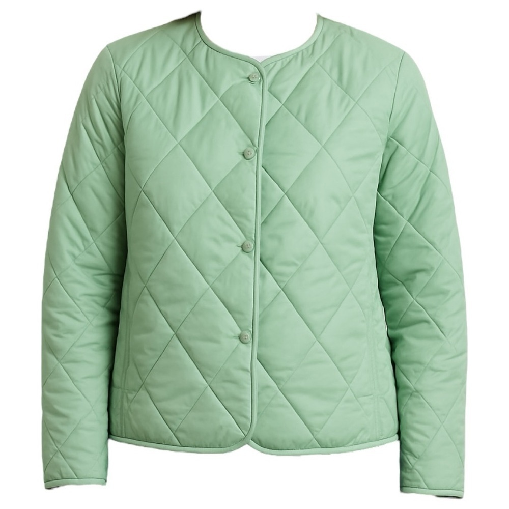 BRITT Quilted Light Green Jacket – Size M - Picture 2 of 2